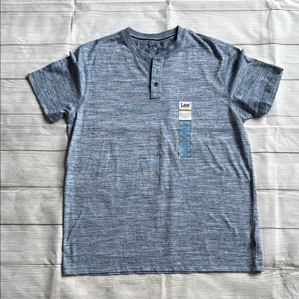 Lee Men's Blue Henley Shirt